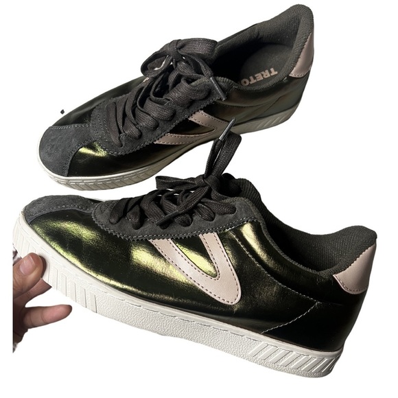 Tretorn Olive & Neutral Pink Callie Sneaker Size 7 - Picture 1 of 6